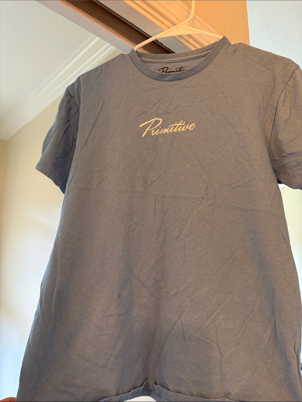 Primitive light Blue Script Logo Short Sleeve Tee